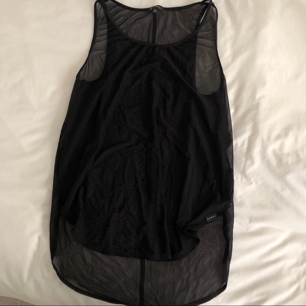 KORAL | black mesh workout tank top
